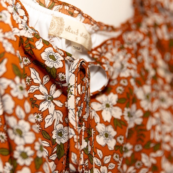 Altar’d State Orange Floral Fall Mini Dress - Picture 5 of 9